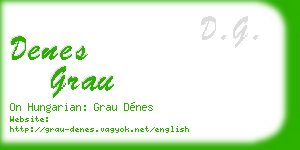 denes grau business card